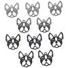28.5*32mm French Bulldog Doggy Dog Bull Dog Head Pendants Stainless Steel Charms  For Necklace