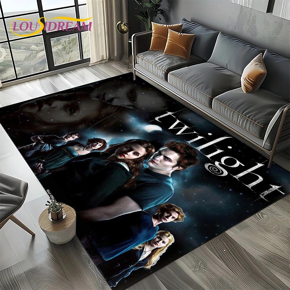 Twilight Saga Serie Edward Bella Film Teppich für Wohnzimmer Schlafzimmer Zuhause Sofa Dekoration, Kinder Teppich Rutschfeste Bodenmatte