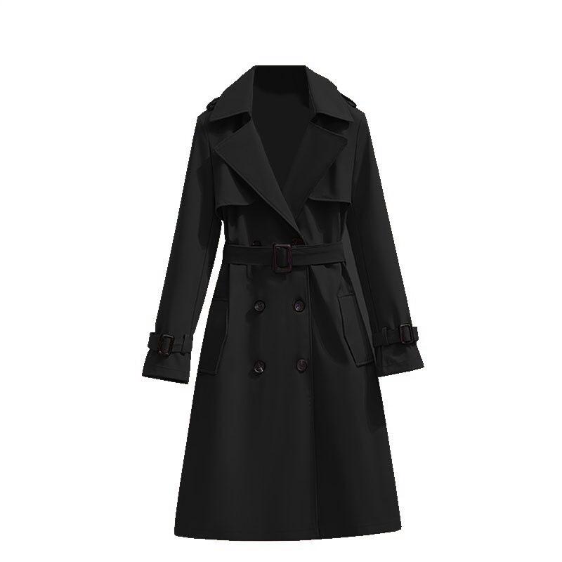

2025 Spring/Autumn Women s Korean Style Mid-Length Casual Windbreaker Jacket Small