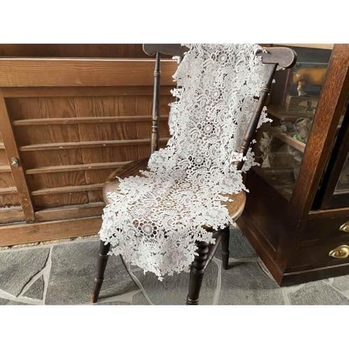 Vivienne (Vivienne) [Tischmitte 35 x 150cm Off-White] Fibranche Serie Spitze Gestickt Tischläufer/Tischdecke WK1950L5