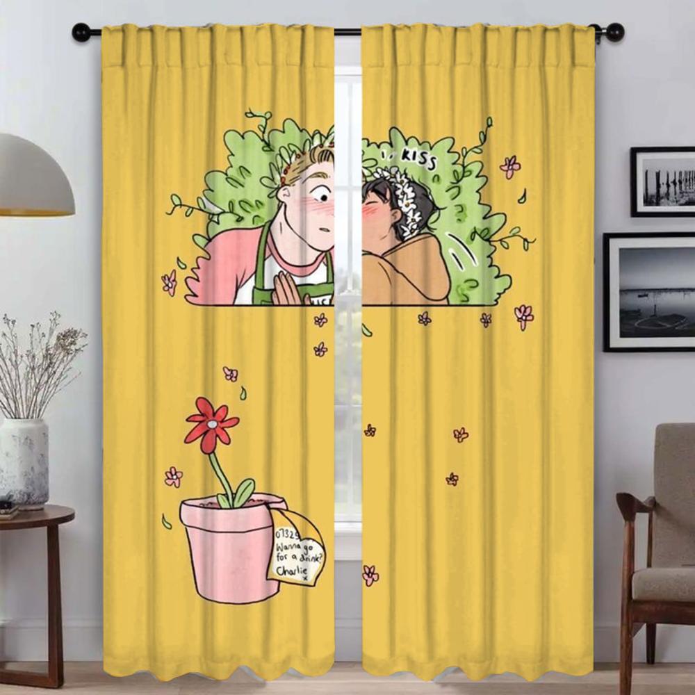 Window Curtain for Room 2 Panel Heartstoppers Modern Living Room Curtains Tulle for Bedroom Partition Home Interior Curtains