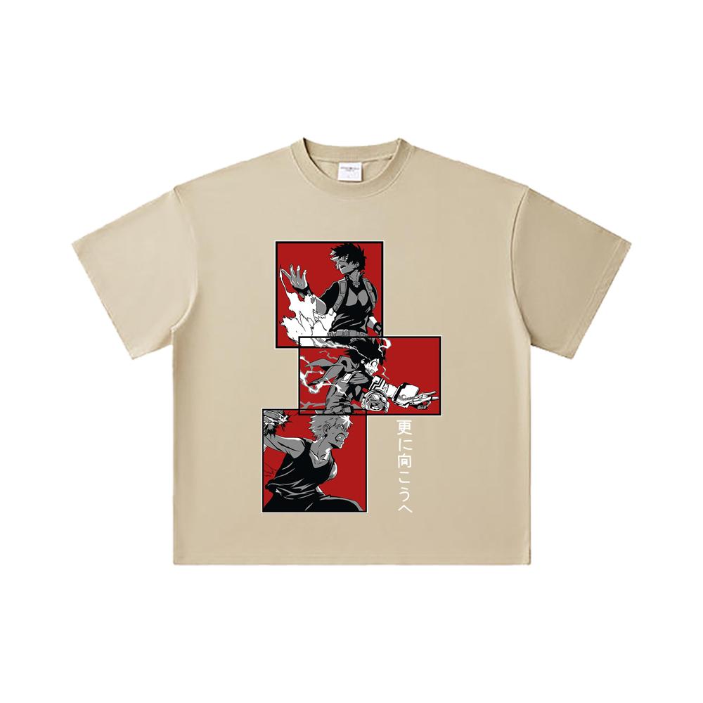 260 GSM Double Yarn 32 Count 100% Cotton My Hero Academia V22 Print Unisex Heavy Cotton T Shirt