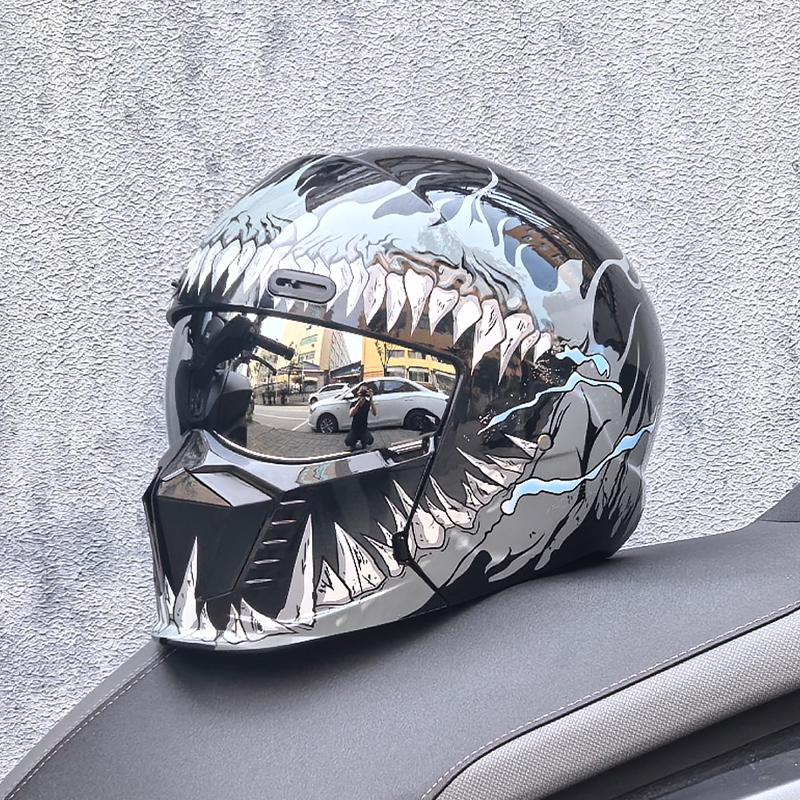 ORZ New Scorpion Retro Motorcycle Cascos Moto Locomotive Personality Multi-purpose Combination Helmet Half M L XL XXL XXXL