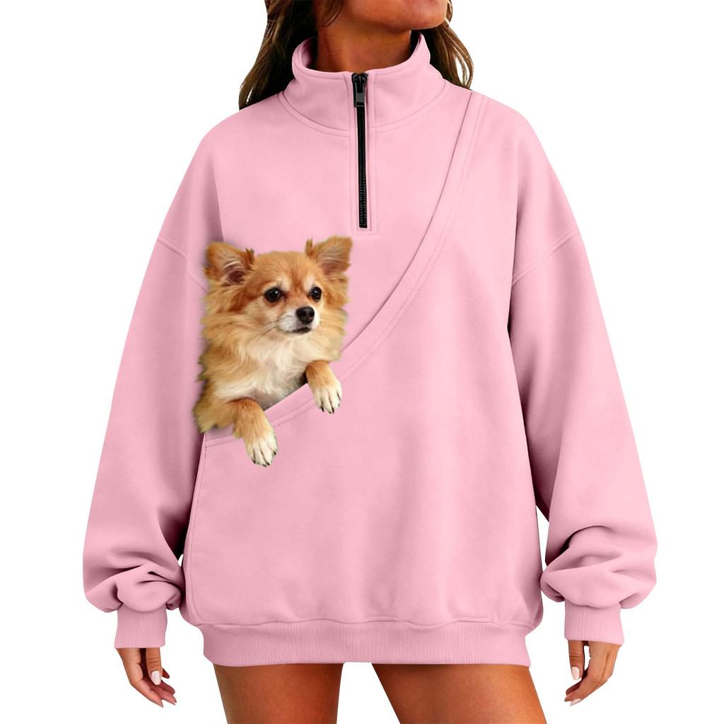 Women's Stand Collar Long Sleeve Sweatshirt Top