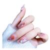 Trendy Handmade Ombre Ice Clear Short Stiletto Nails For Women
