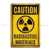 Radioaktive Materialien Metallschilder Kino Dekoration Kino Garage Individuelles Blechschild Poster