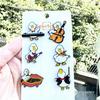 Cute Muscovy Duck Music Badge: Guitar, Piano, Violin Brooch