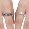 2Pieces Angel & Devil Couples Matching Ring Set Simplicity Adjustable for Women Men Engagement Marry Anniversary Lover