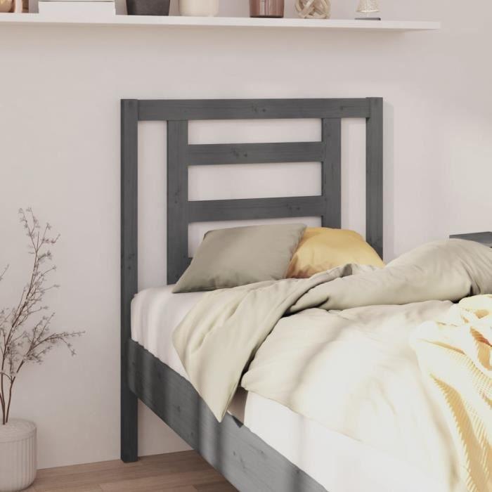 VidaXL Headboard Grey 81x4x100 Cm Solid Pine Wood 818797