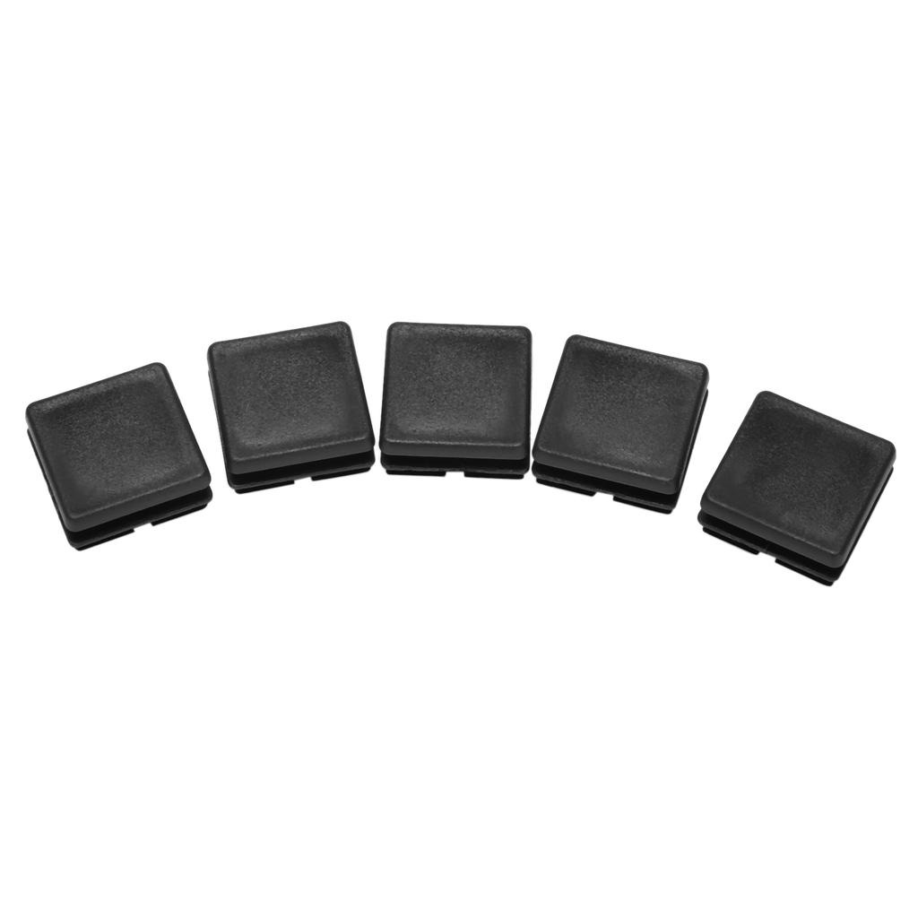 Good-Square Table Chair Leg Tube Pipe Feet Insert Cap 25Mmx25mm 100Pcs Black