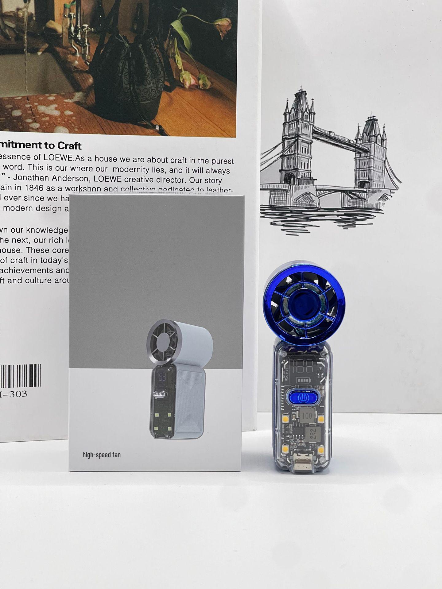 

K688 Mini Handheld Pocket Fan: USB Rechargeable, Strong Wind, High-Speed, Portable. Color Box Size: 39*59*99mm