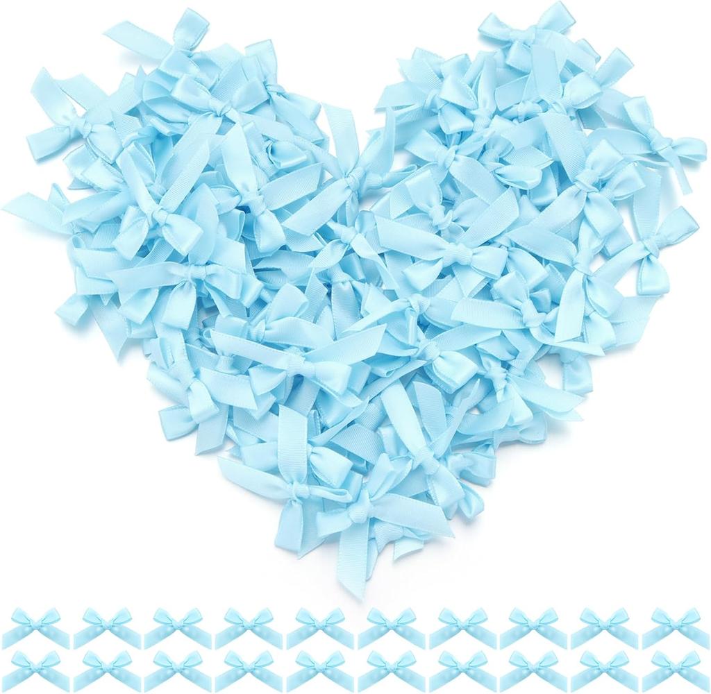 100 szt./partia Nowe Różowe Czarne Kokardy z Wstążki Mały Rozmiar Satynowe Kokardy z Wstążki Naszywki Aplikacje Dekoracja