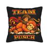 Team Monkey Baby Punch Pillow Case Soft Pillow Cover For Living Room Bed Chair Retro Trendy Cushion Cover