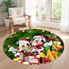 Christmas Mickey Minnie Round Floor Mat Suitable for Foyer Decorate room Hallway Balcony Antislip Round Carpet Anime Office Decor