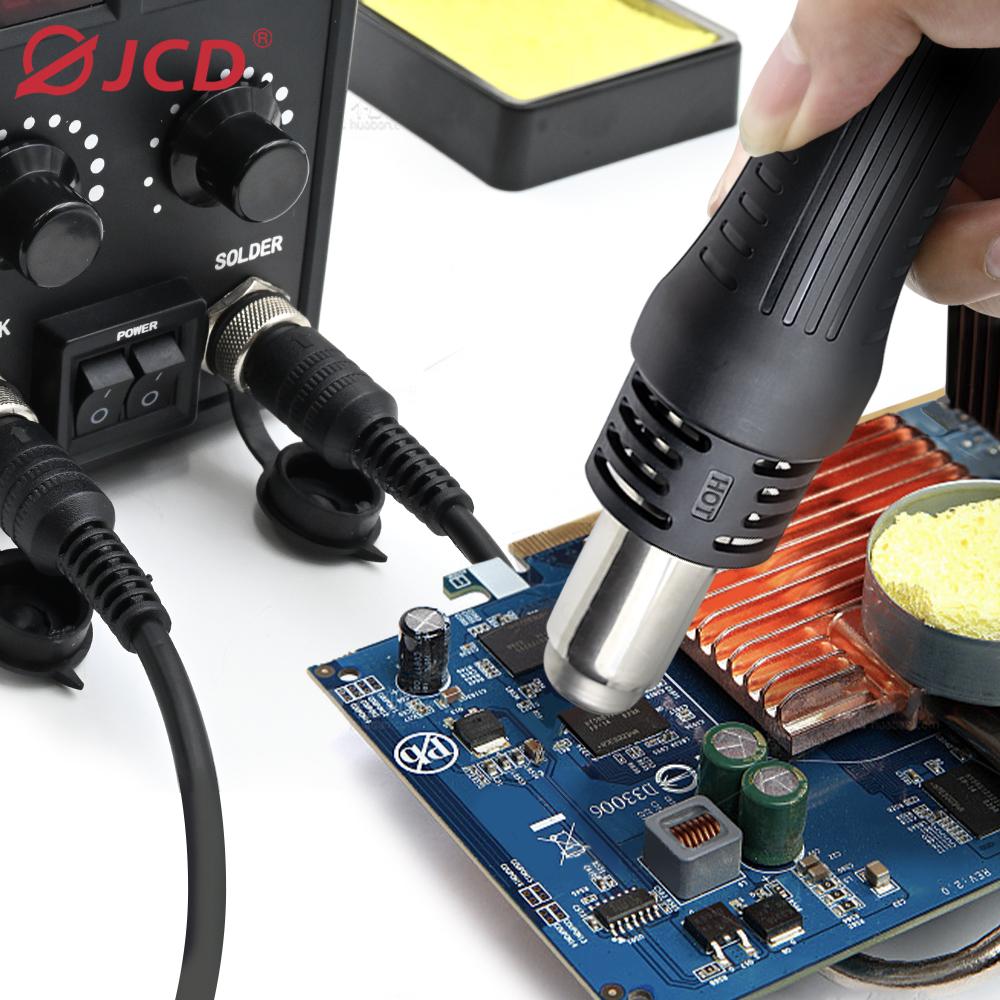 JCD 8586D Soldering Station 2 IN 1 Hot Air Gun Electric Soldering Iron LCD Dual Digital Display 750W SMD Welding Rework Station