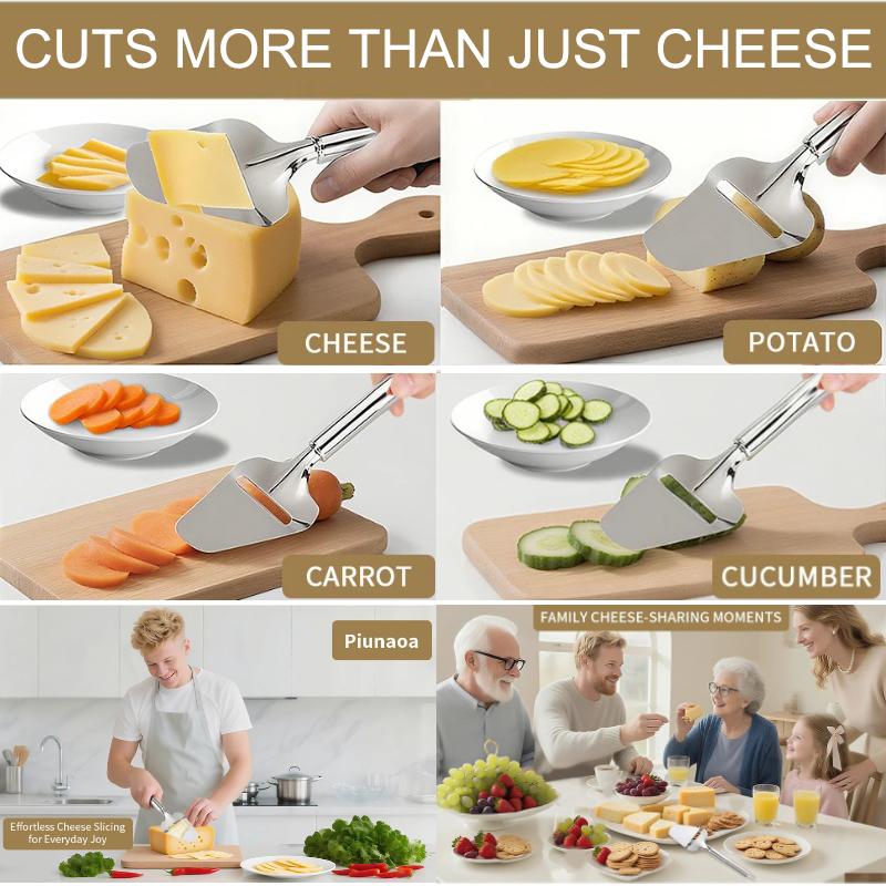 3 Stück Edelstahl-Käsehobel, Spülmaschinenfest für Hart-/Weichkäse, Sandwiches, Wurstplatten & Tägliches Kochen