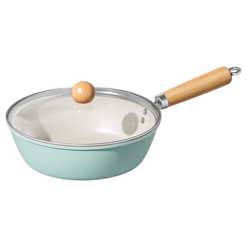 ZISIZ 28cm Ceramic Non-Stick Wok
