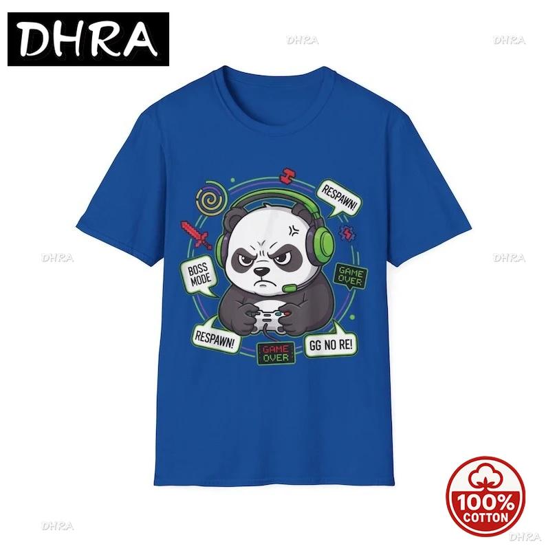 Gamer Panda TShirt Funny Gaming Graphic Tee Gaming Shirt Clothing StateUnisext Summer Breathable Clothing Tshirt Femme TShirt S
