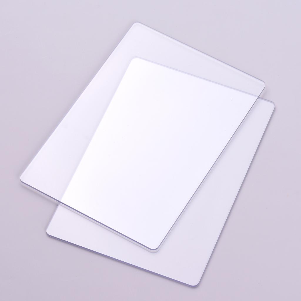 2pcs Transparent Cutting Pad Accessory PC Material Plate 3mm Thickness Replacement Pad for Die Cutting & Embossing