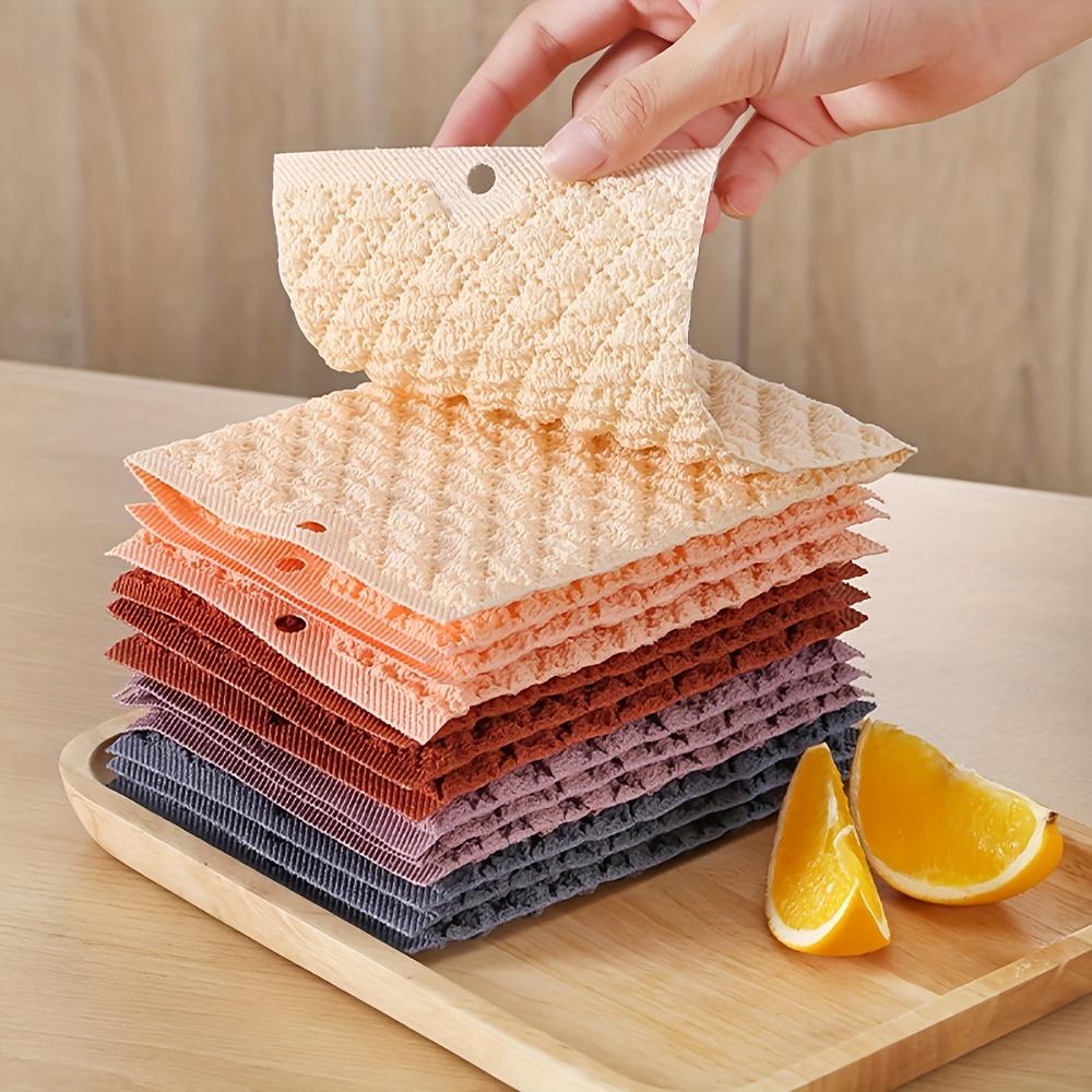 Reusable Bamboo Fiber Cleaning Cloths - Super Absorbent, Quick-Drying, Streak-Free, And Lint-Free for Kitchen Cleaning - Perfect for Range Hood