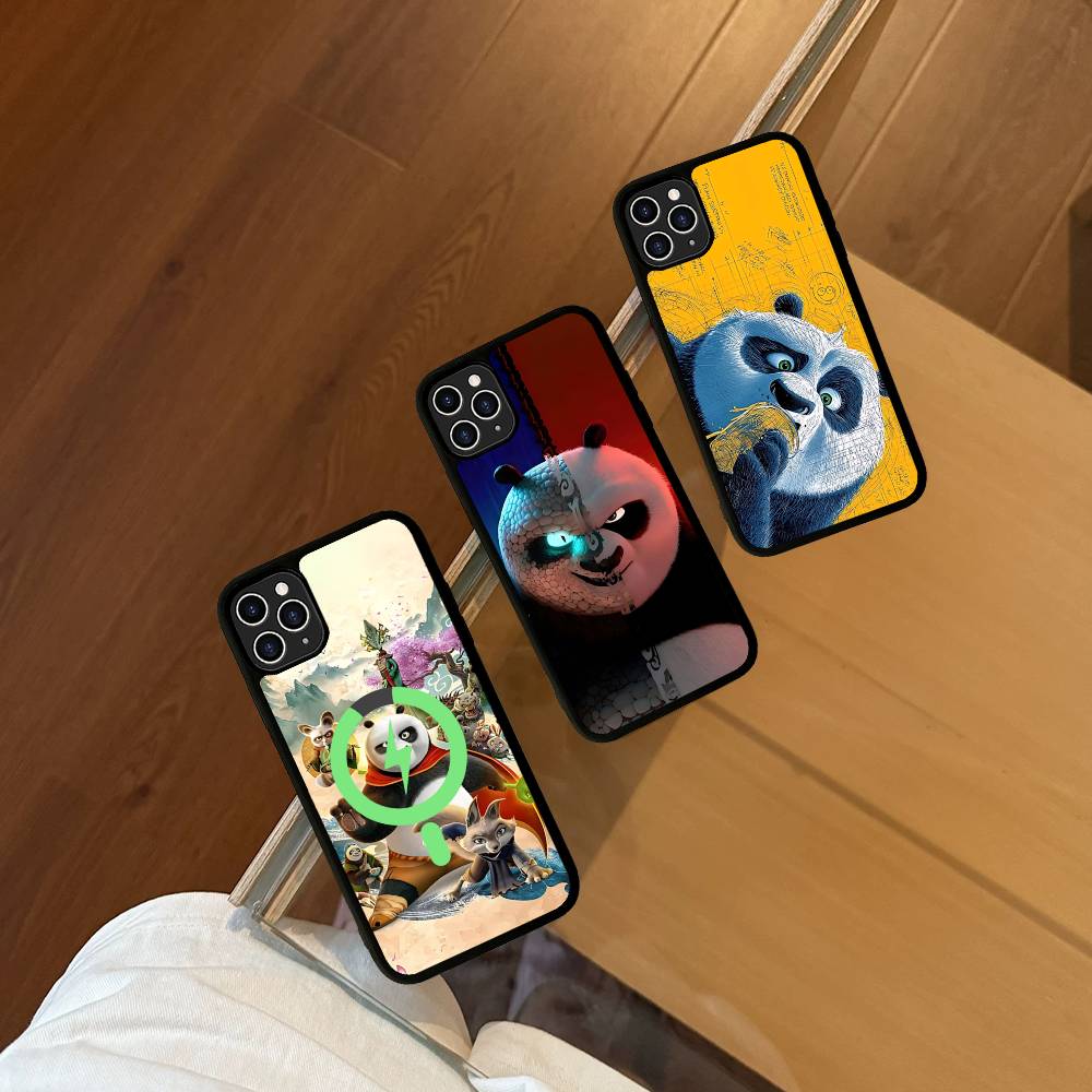 Film K-Kung-Fu P-Panda Cool Für IPhone 17 Air 16 E 15 14 13 12 11 Pro Max Plus PC Stoßfest TPU Hülle Für Magsafe Handyhülle
