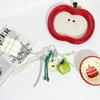 Miu Style Bag Charm: Apple Pendant Keychain & Multifunctional Lanyard Accessories for Couples