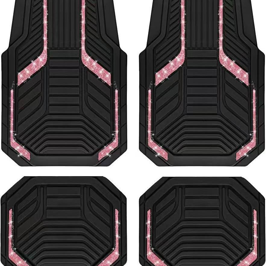 Crystal Velvet Non-Slip Car Floor Mats - Dirt & Wear-Resistant, Easy To Clean.