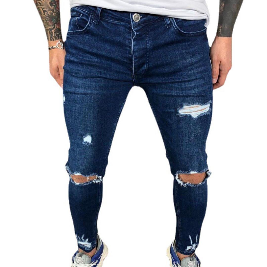 

Высококачественные мужские рваные эластичные джинсы чинос, новые S