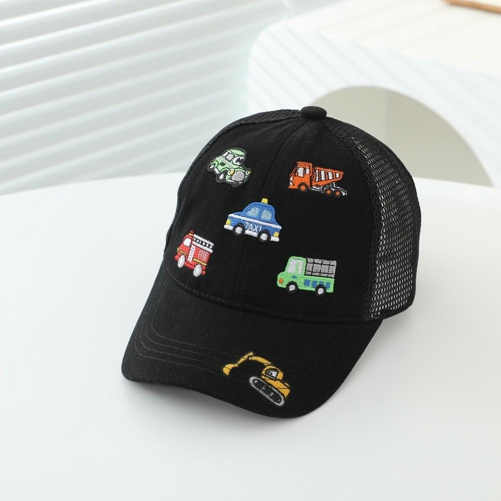 

Mesh Children s Baseball Caps Cartoon Vehicles Duck Tongue Hat Toddler Peaked Caps Spring Summer чёрный