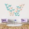 36Pcs 3D Butterfly Wall Decoration Hollow Wing Paper Butterflies Shape Sticker Home Office Living Room Bedroom Wall Ornament
