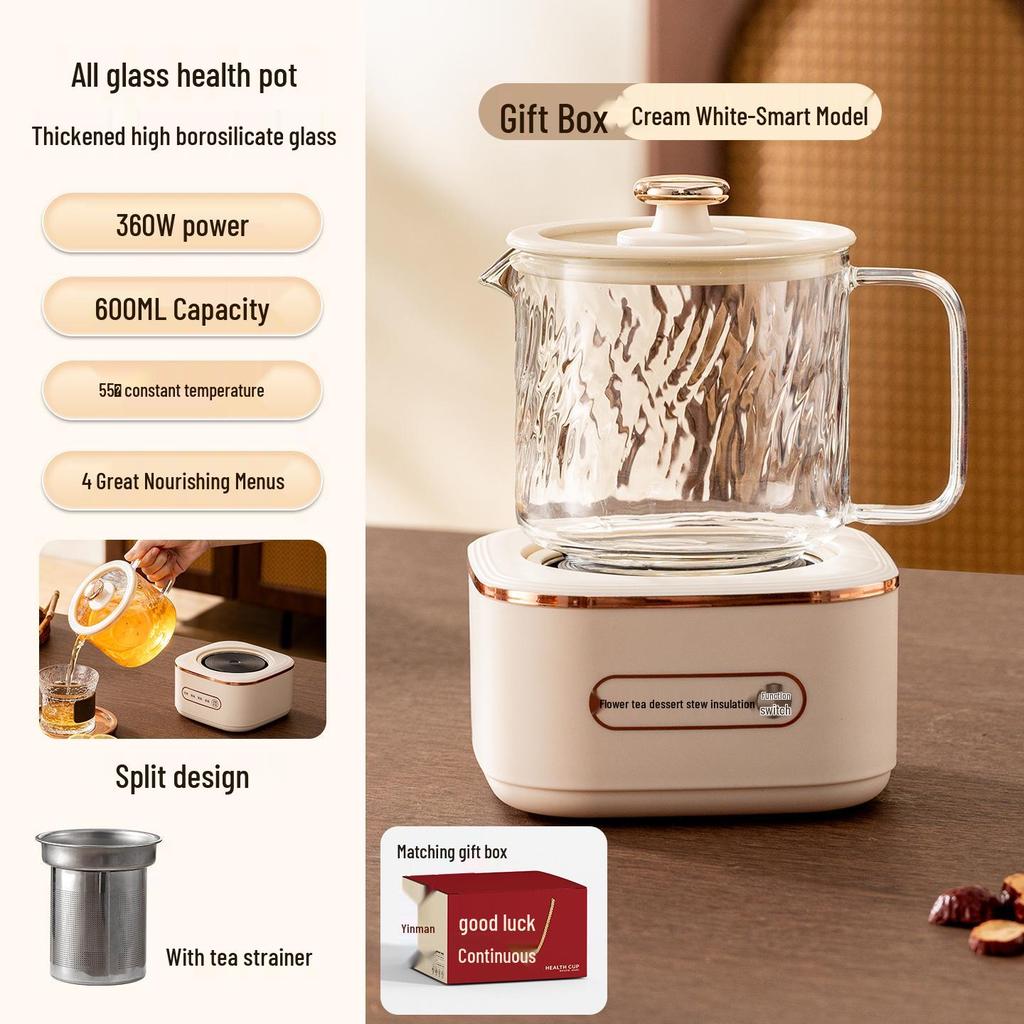 All-Glass Electric Tea Maker: Multifunctional Kettle for Home & Office