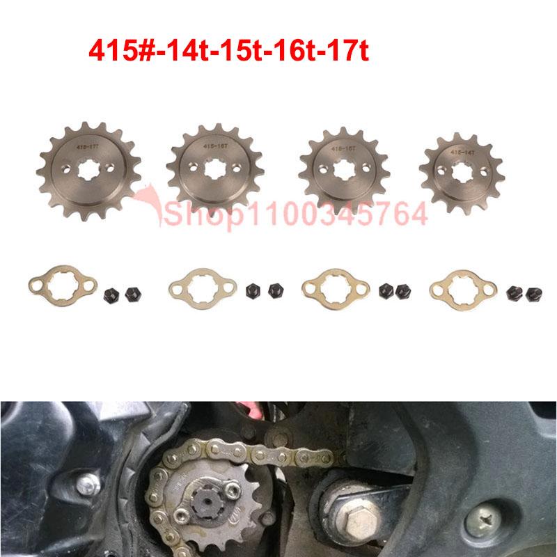 Motorcycle Front Engine 415 Sprocket 14T 15T 16T 17T- 17mm Transmission Gear for Motocross ATV Quad