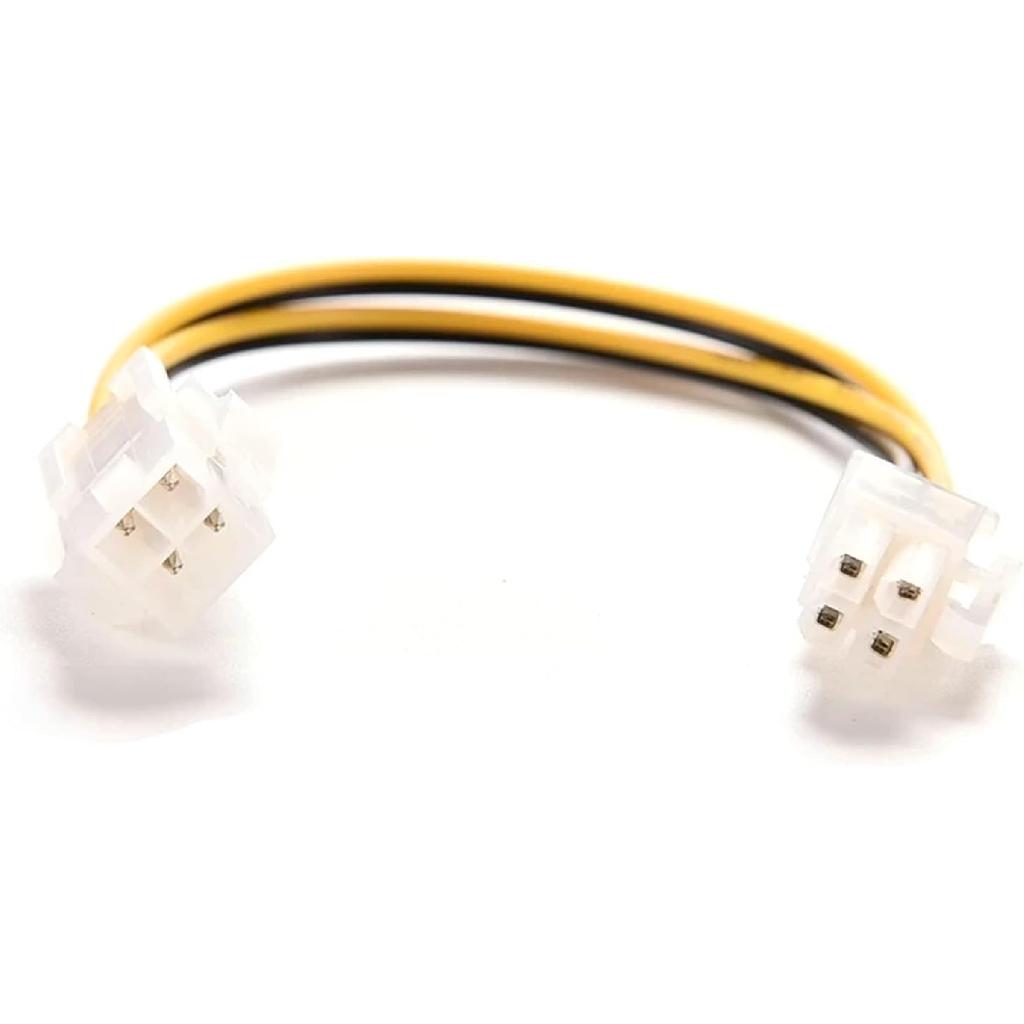 1Pc White 4pin Male to Female Power Supply Cable Motherboard CPU Power Supply Adapter Converter Cable 12V 4Pin Power Cord,Long Term Use Audio and