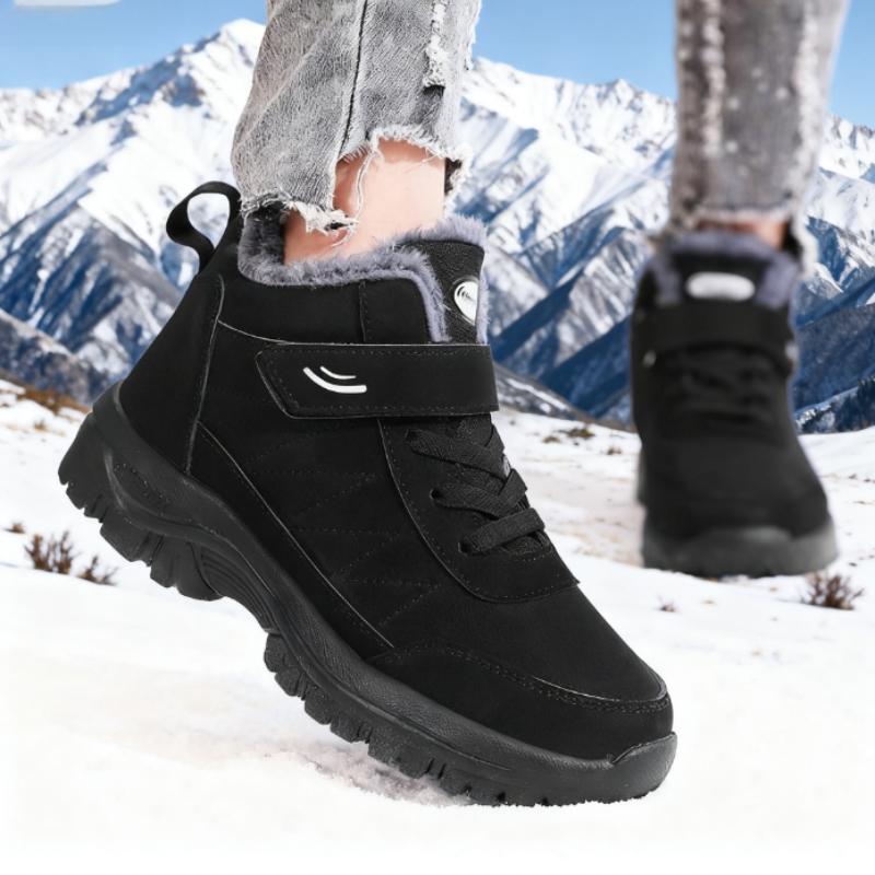 Warme Schuhe für Damen Neue Kunstfell Langplüsch-Sneaker Damen Plateau-Schuhe Bequem Warm Flach Baumwolle Paare Stiefeletten