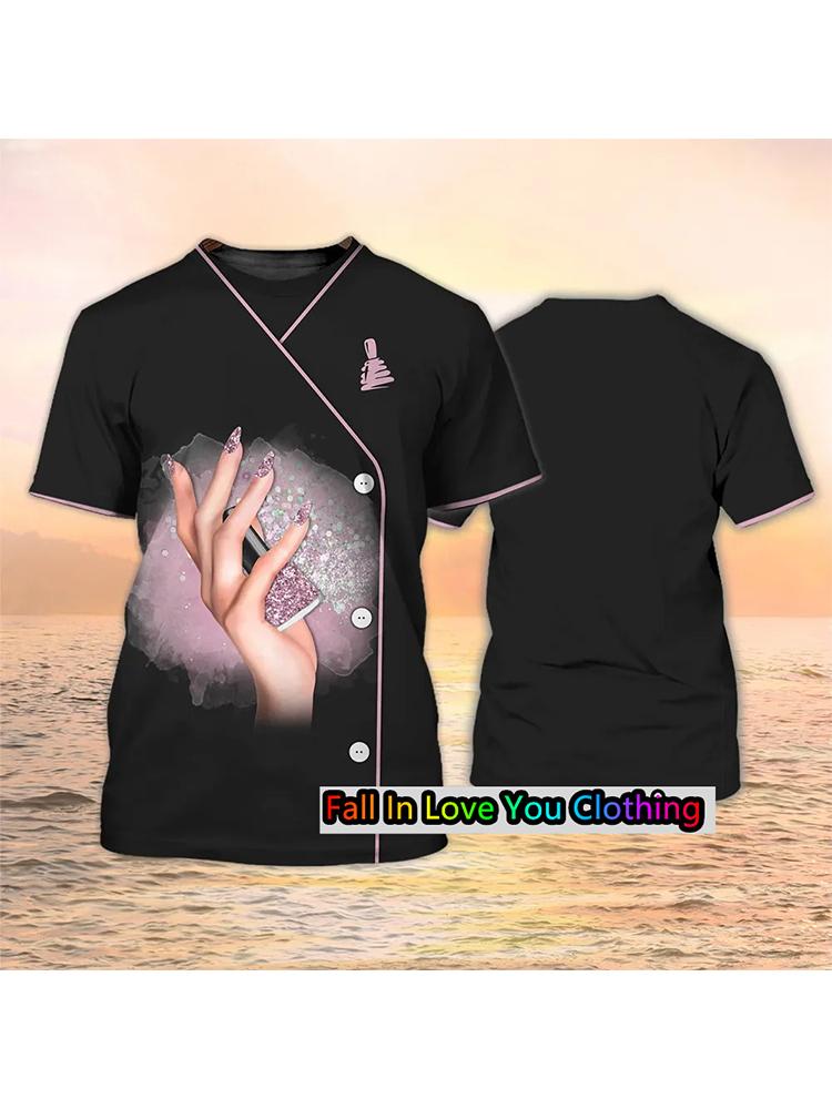 The Latest Summer Fashion Men Women's T-shirt Beautician Personalized Name 3d Printed T-shirt Neutral Casual TShirt Top Uniform
