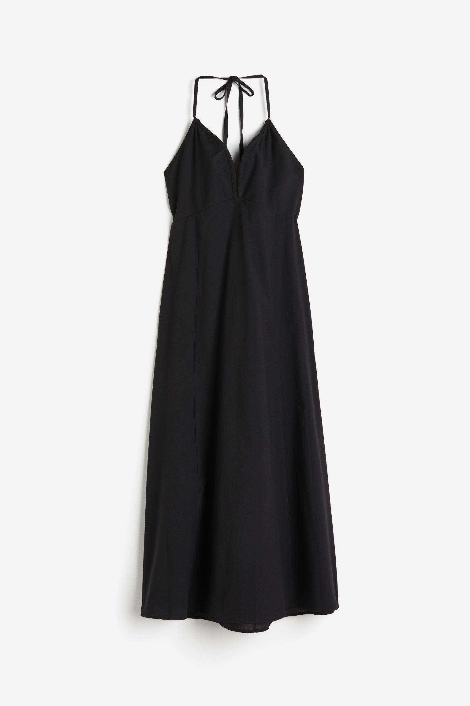 

Хлопковое платье с воротником халтер