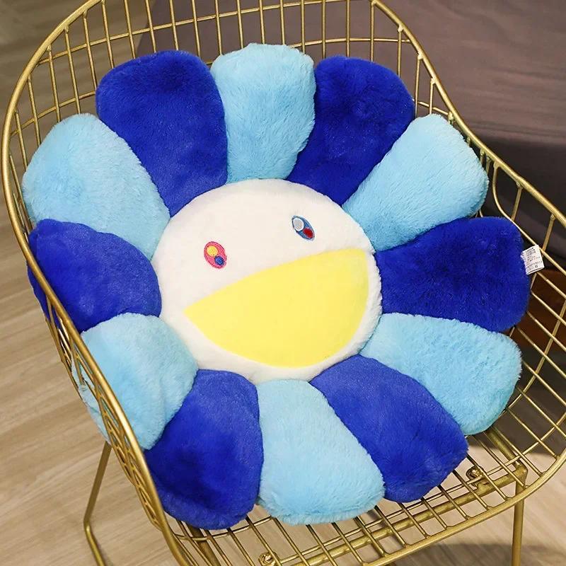

Плюшева подушка Rainbow Sunflower Cute Smile Flower Подушка Sunflower з м’якою набивкою Офісна подушка для спинки дивана Декорації 60x60CM