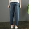 Jeans Harem Larghi a Gamba Larga da Donna Vita Alta Pantaloni a Nove Punti Modellanti Pantaloni Casual a Vita Leggera