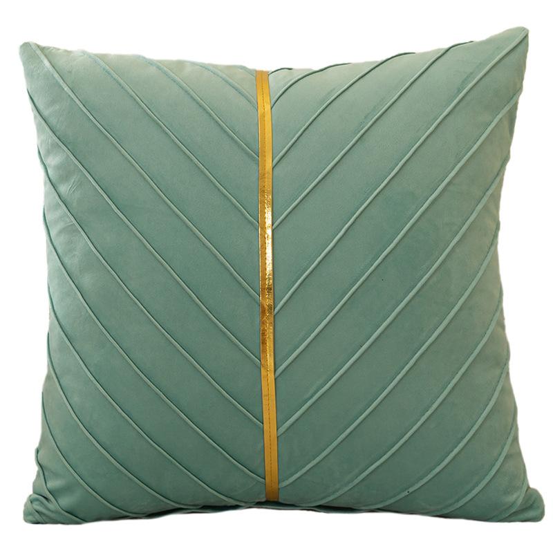 Household Flannel Pillow Cover Cojines Simple Pure Color Sofa Splicing Pillowcase Dutch Velvet Cushion Covers 45X45 Home Decor