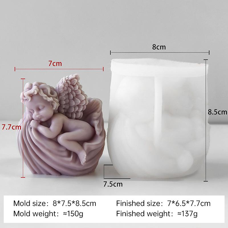 

3D Rose Baby Angel Silicone Mold Handmade Aroma Candle Plaster Ornament Mould DIY Angel Home Decoration Crafts Making Molds