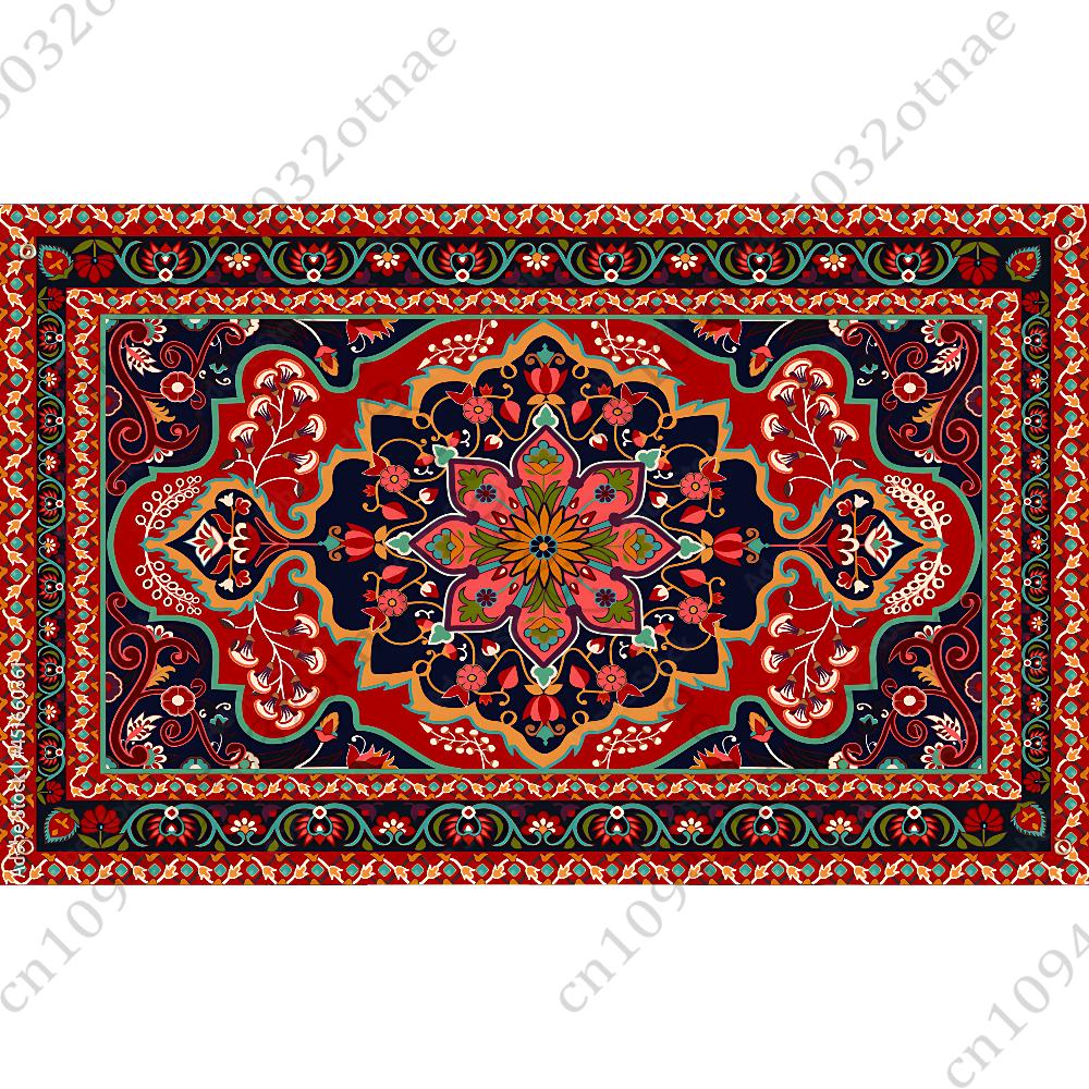 Persian Carpet Floral Pattern Flag Tapestry Funny Banner For College Dorm Room Bedroom Outdoor Living Room Wall Art Decor Party