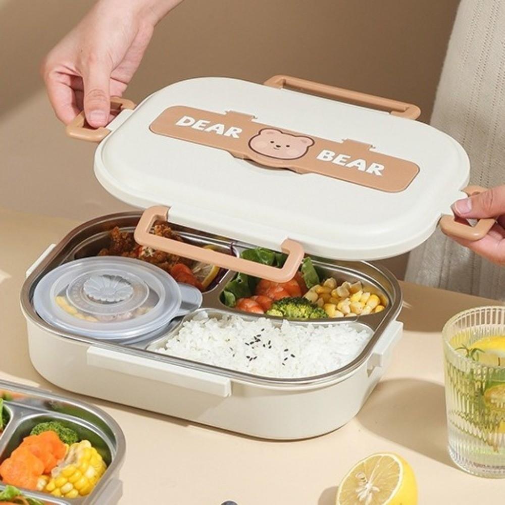 Leakproof Stainless Steel Lunch Box Cartoon Food Storage Box Sealed Food Container  Lunch Use