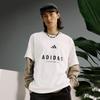 adidas Koszulka Męska z Krótkim Rękawem na Cały Sezon Miękka dla Skóry Modna Wygodna Off-White JJ3660
