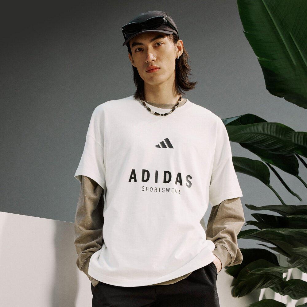 adidas Koszulka Męska z Krótkim Rękawem na Cały Sezon Miękka dla Skóry Modna Wygodna Off-White JJ3660
