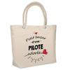 Beach Bag - PLANETEE - Soft Cooler 'Pilote' Insulated - Cotton - Printed In France - Large Capacity
