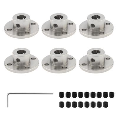 6 Stück 8mm Bohrung Eisen Starrkupplungssätze Führungswellenstütze für DIY RC Modellmotoren mit Innensechskantschrauben