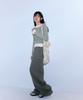 Peulleoti Cut-Line Wide Sweatpants (Khaki)