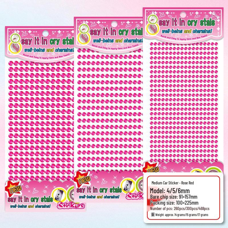 

Акриловые наклейки со стразами: 456мм, Полная цветовая гамма, Достаточный запас, Идеально подходит для DIY. 3mm - 750 pieces розы красного