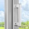 Set of 2 Aluminum Alloy Door Handles for Cabinets and Sliding Doors with Screws (White)