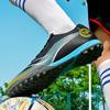 Men's Soccer Shoes TF/FG Non-Slip Turf Soccer Cleats Train Shoes Breathable Simple Design Sneakers Casual Lace Up Football Boots
